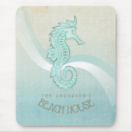 Mousepad Beach House Mar Aqua Blue ID623