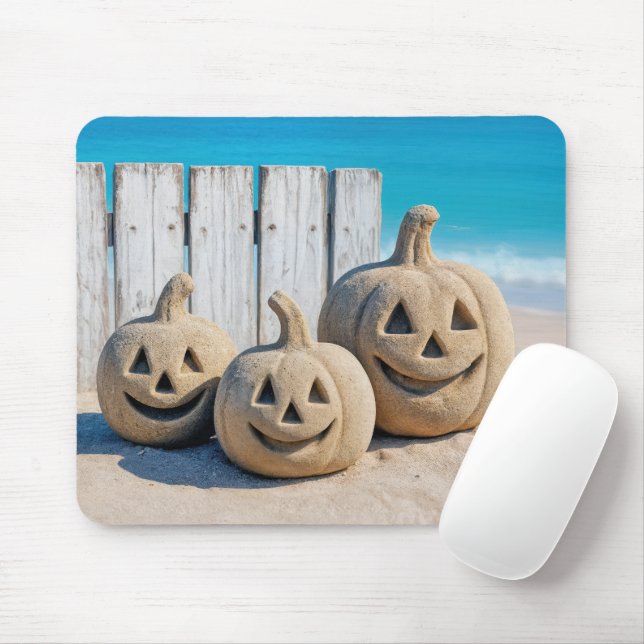 Mousepad Beach Jack o' Lanterns  (Com mouse)