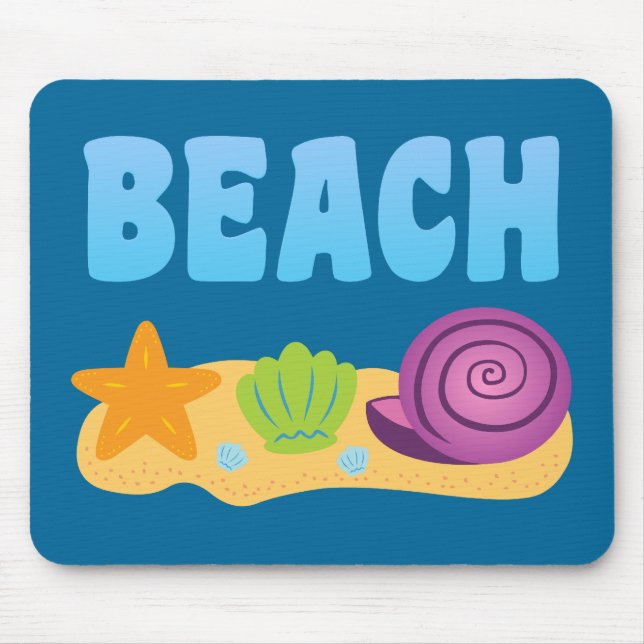 Mousepad Beach Seashells (Frente)