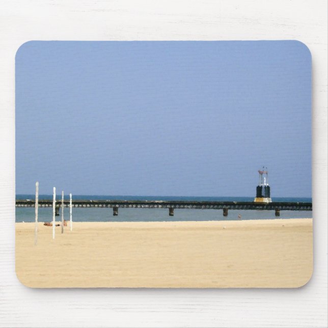 Mousepad Beacon Light, do lago Michigan Shores (Frente)