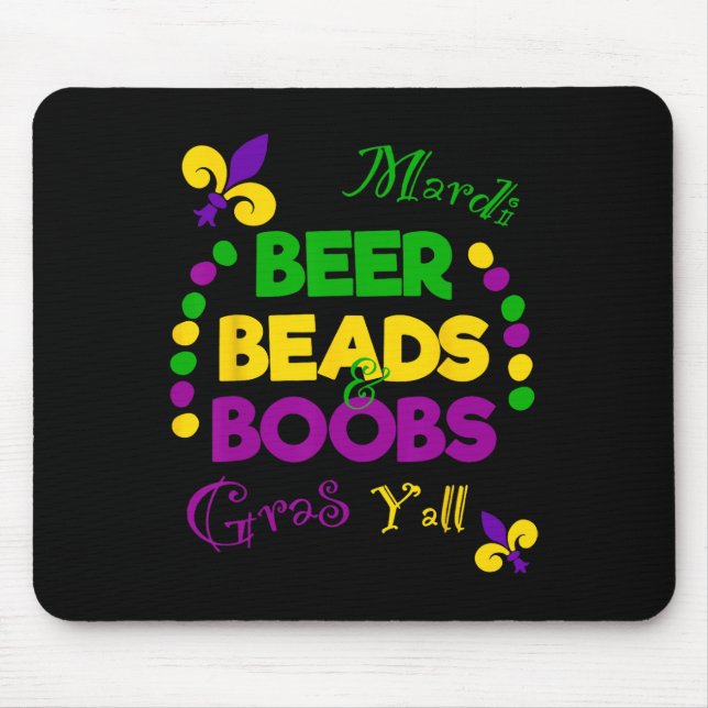 Mousepad Bead Bead Breast Engraçado Festa de Carnaval Homen (Frente)