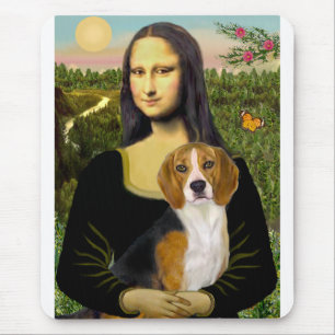 Mousepad Beagle 7 - Mona Lisa