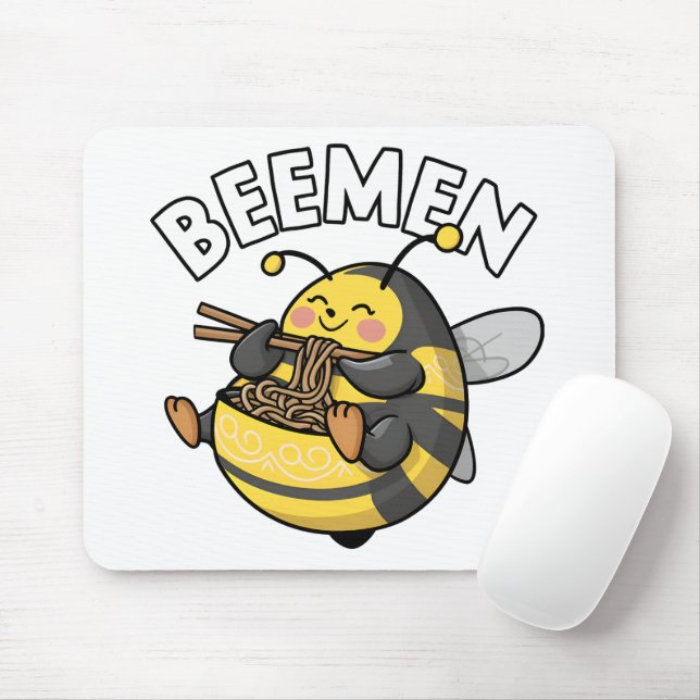 Mousepad Beate Eating Ramen = BEEMEN (Com mouse)
