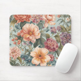 Mousepad Beautiful Floral Vintage Flower Painting