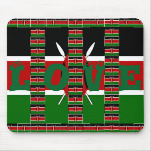 Mousepad Beautiful Pretty Uniquely Black Red Green