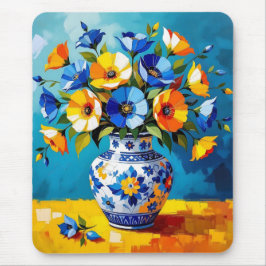 Mousepad Beautiful Vase of Flowers