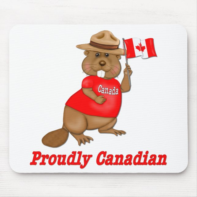 Mousepad Beaver orgulhosamente canadense (Frente)