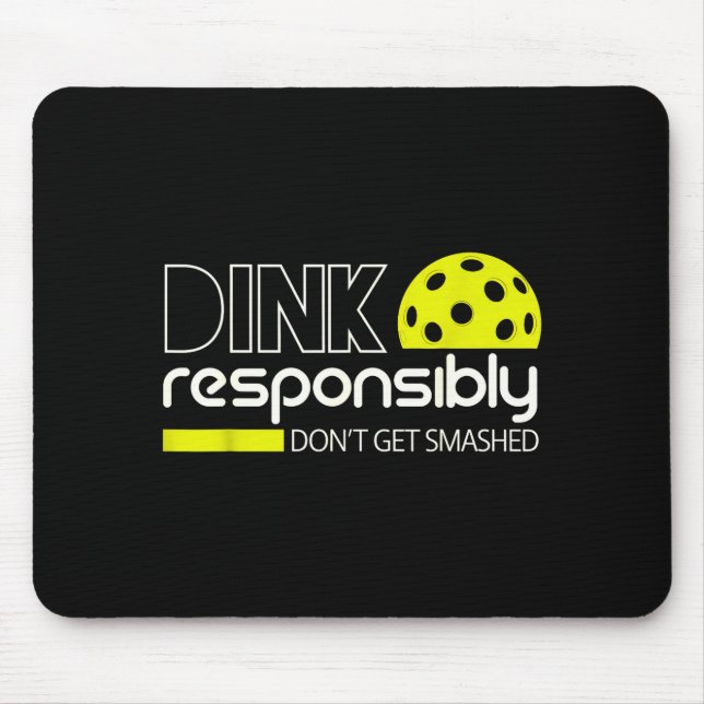 Mousepad Beba com responsabilidade engraçado para homens jo (Frente)