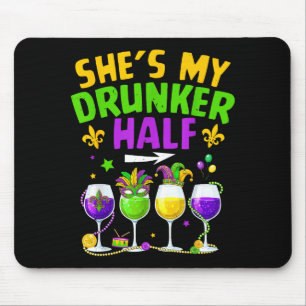 Mousepad Bêbado metade para homens mulheres casal adultos m