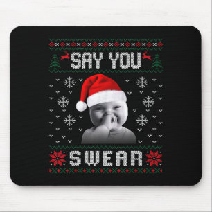Mousepad Bebê Ai Bebê Meme Brainrot Feio Natal Engraçado Ri