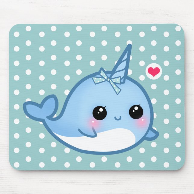 Mousepad Bebê bonito narwhal (Frente)