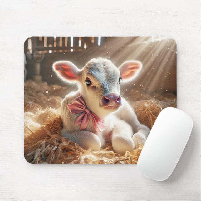 Mousepad Bebê Branco Em Barn Stall (Com mouse)