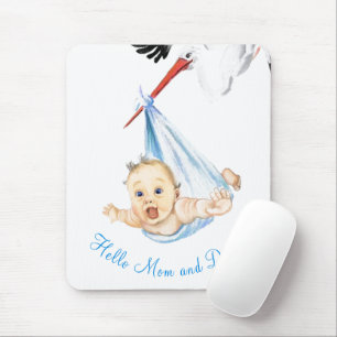 Mousepad Bebê Carregando De Tempestade - Cartoon Desenho D