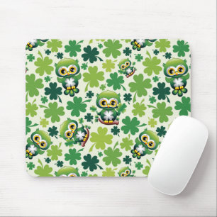 Mousepad Bebê Coruja Fofo St Patrick Cartoon