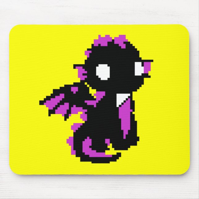 Mousepad Bebê dragão pixelado fofo (Frente)