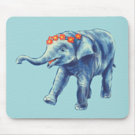 Mousepad Bebê Elefante Cujo Azul É Menino
