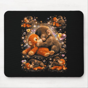 Mousepad Bebê Macaco Fofinho de Pug Pug Fofinho