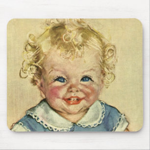 Mousepad Bebê Menino ou Menina Escandinavo Loiro Fofo Vinta