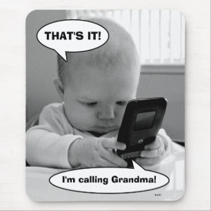 Mousepad Bebê no telefone celular
