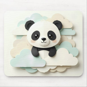 Mousepad Bebê Panda Dobrado   Origami Fofo 