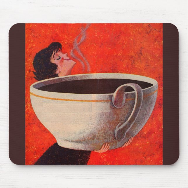 Mousepad bebedor de café grande (Frente)