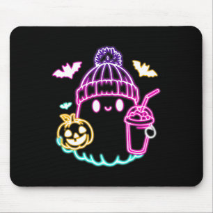 Mousepad Bebendo De Café Fantasma Retro Ghost Spooky Hallow
