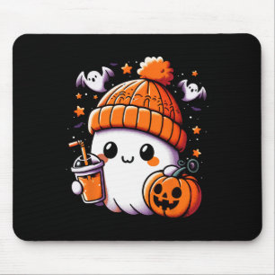Mousepad Bebendo Fantasma Bonito Café Halloween Cafés Mulhe
