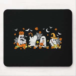 Mousepad Bebendo Fantasma Bonito Café Halloween Queda Ghost