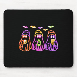 Mousepad Bebendo Fantasma Dia de as Bruxas engraçado De Caf