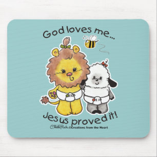 Mousepad Bebês de leão e de borrego
