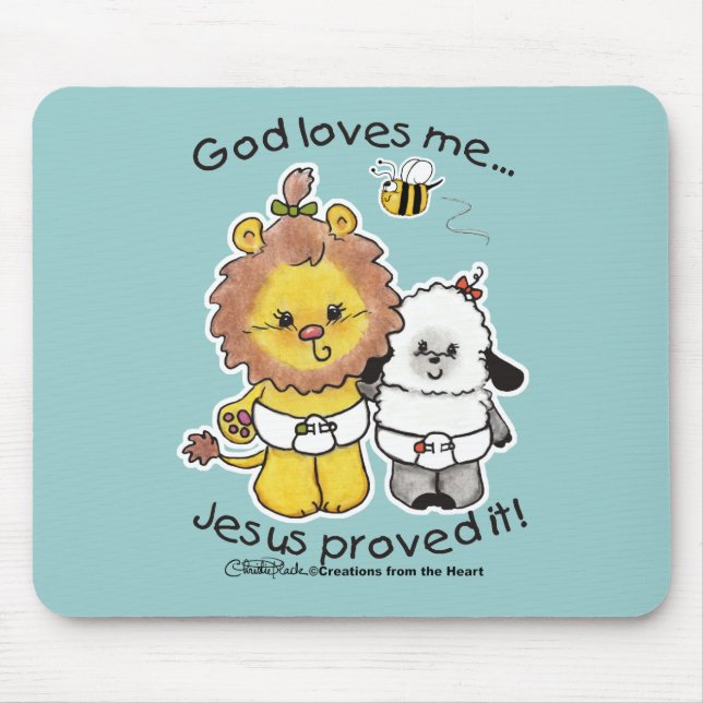 Mousepad Bebês de leão e de borrego (Frente)