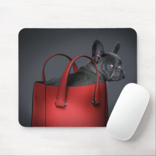Mousepad Bebês Mais Pobres Buldogue francês Red Hand Bag