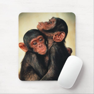Mousepad Bebês Mais Pobres Chimpanzé Hug