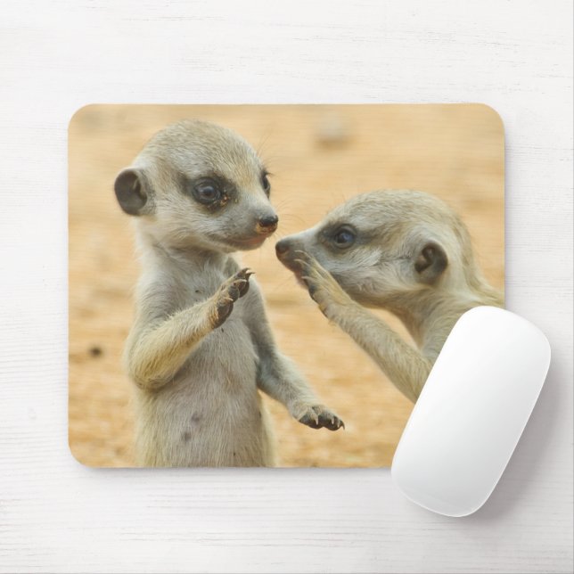 Mousepad Bebês Mais Pobres | Dois Jovens Meerkats (Com mouse)
