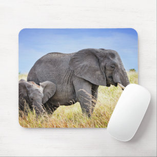 Mousepad Bebês Mais Pobres Elefante Africano e Mãe