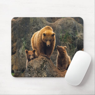 Mousepad Bebês Mais Pobres Família Brown Bear