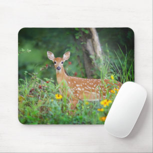 Mousepad Bebês Mais Pobres Veado branco em Daisies