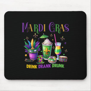 Mousepad Bebida Bonita Bebida Bebado Engraçado Mardi Gras D