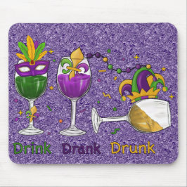 MOUSEPAD BEBIDAS DE GRÁFICO DOURADAS VERDE PURAS