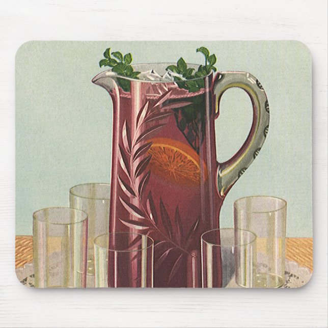 Mousepad Bebidas e Drinks Vintage, Jarra de Sangria (Frente)