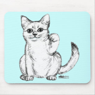 Mousepad Beckoning o gato Maneki Neko do gatinho