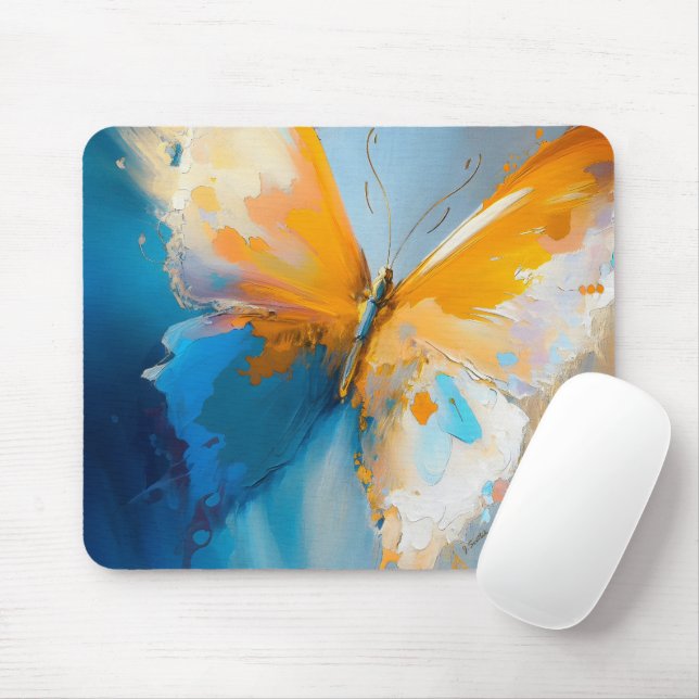 Mousepad Becoming Light – Abstract Butterfly In Motion (Com mouse)