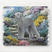 Bedlington Terrier Summer Garden Art