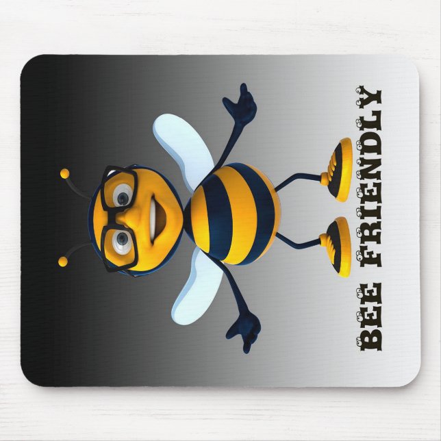 Mousepad Bee Friendly Bee Gifts, Eu Amo Abelhas, Presente D (Frente)