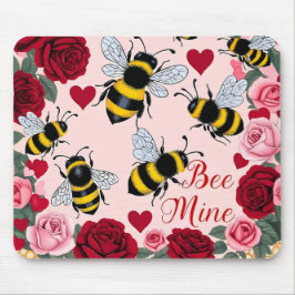 Mousepad Bee Mine Love Buzz Design