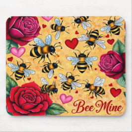 Mousepad Bee Mine Ouro Amor