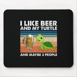 Mousepad Beer Beer Beer Eu Gosto De Cerveja E Minha Tartaru