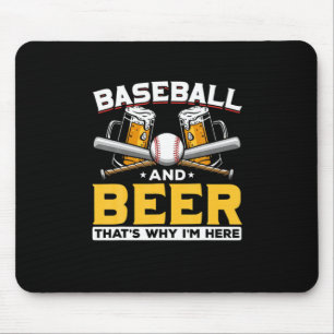 Mousepad Beer Drinker Baseball Beball Humor Aniversário