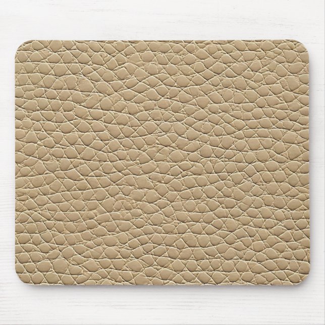Mousepad 🤍 Bege Couro Escrivaninha Calma Escritório Modern (Frente)