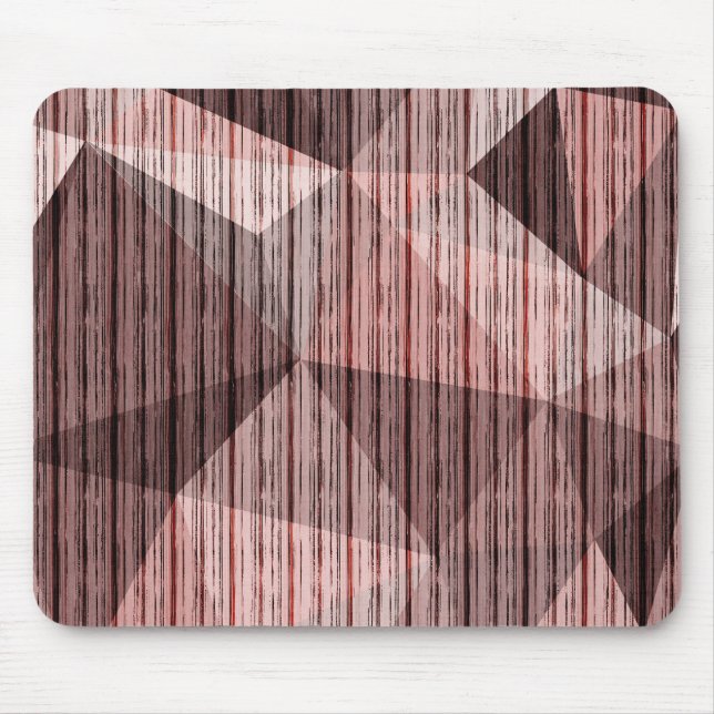 Mousepad bege, poligonal texturizado castanho (Frente)